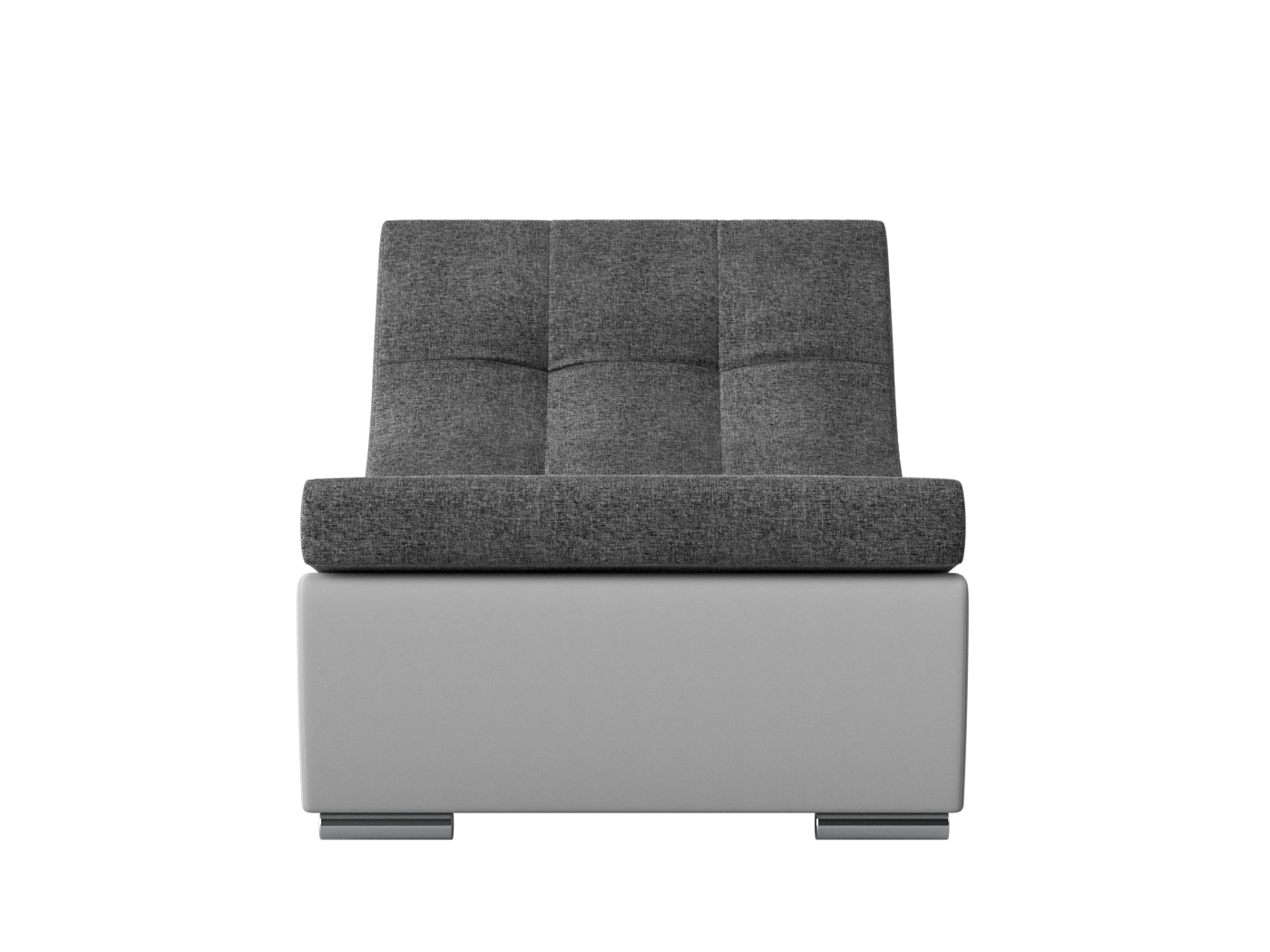 Модуль Кресло для модульного дивана Монреаль MebelVia Серый, Белый, Рогожка, Экокожа, ЛДСП цена и фото