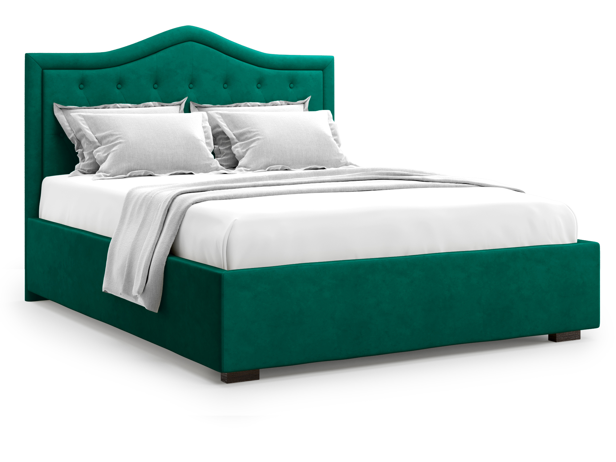 Кровать Tibr без ПМ (140х200) Зеленый, ДСП