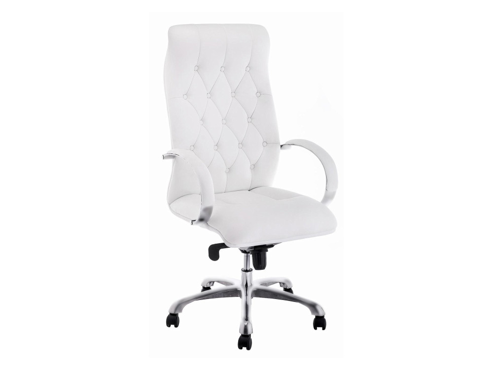 Osiris white / satin chrome Компьютерное кресло MebelVia Белый, Экокожа, Металл midl белый компьютерное кресло белый кожзам хромированный металл