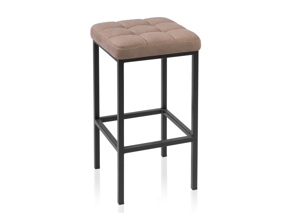 Лофт ткань канди мокко / черный матовый Барный стул Черный, Окрашенный металл helmut brown стул коричневый окрашенный металл