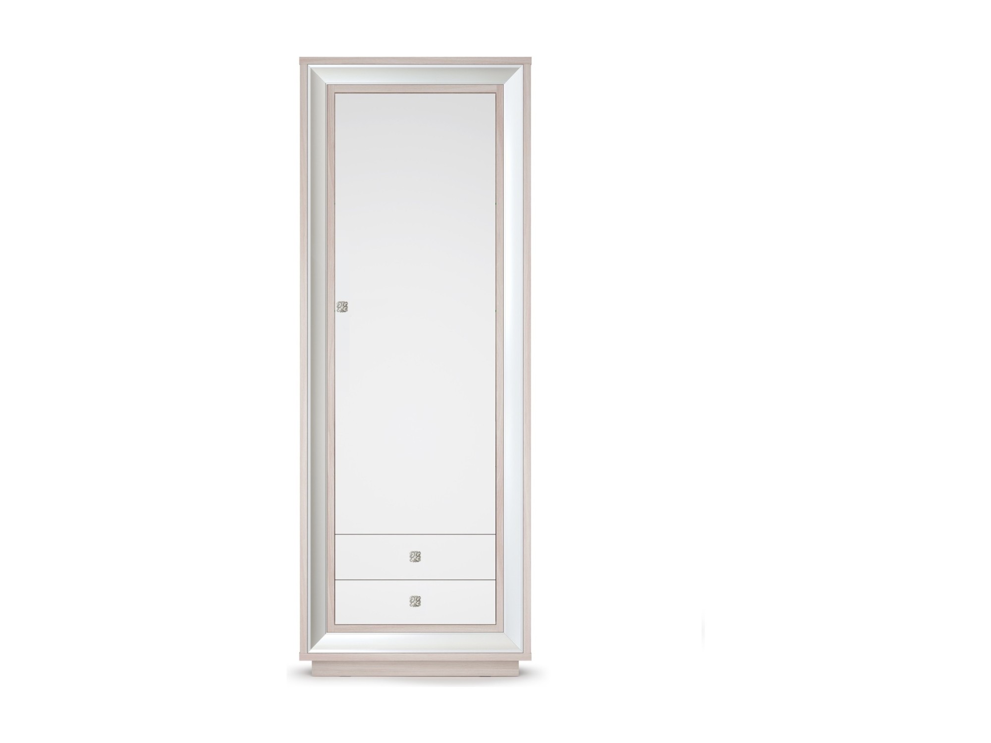 Шкаф 776 для одежды Прато (Жемчуг, ясень светлый) ЛДСП гостиная комплект 4 прато ясень светлый жемчуг