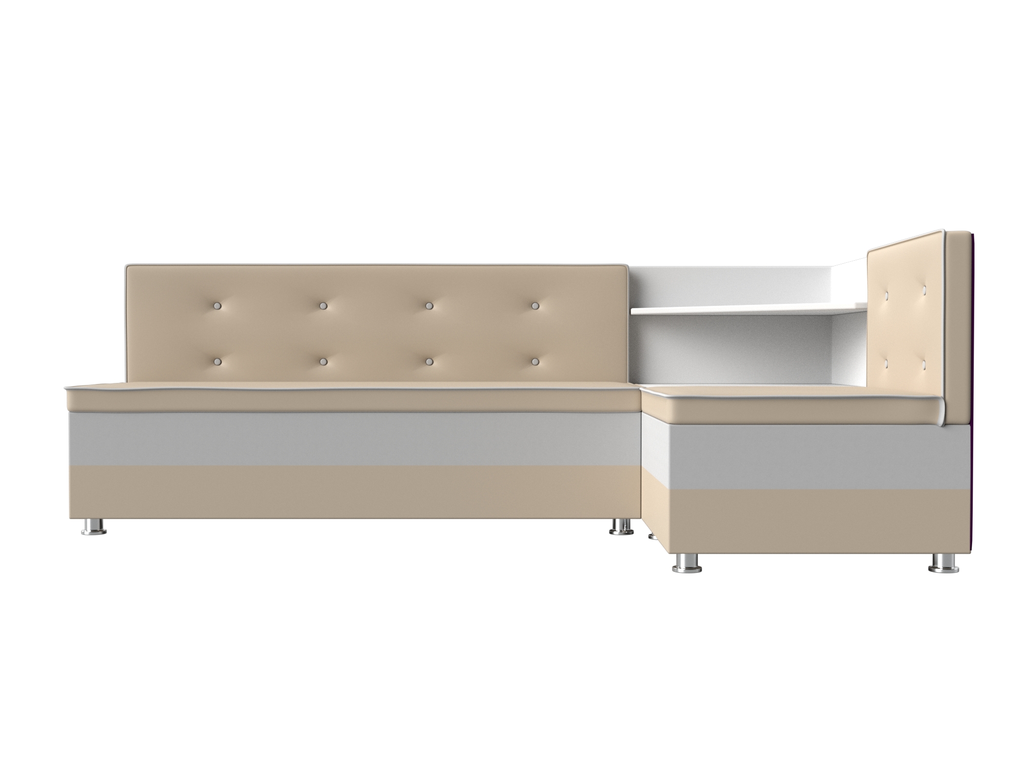 Кухонный диван Милан Правый Белый, Пластик кухонный диван мебелико лео эко кожа белый