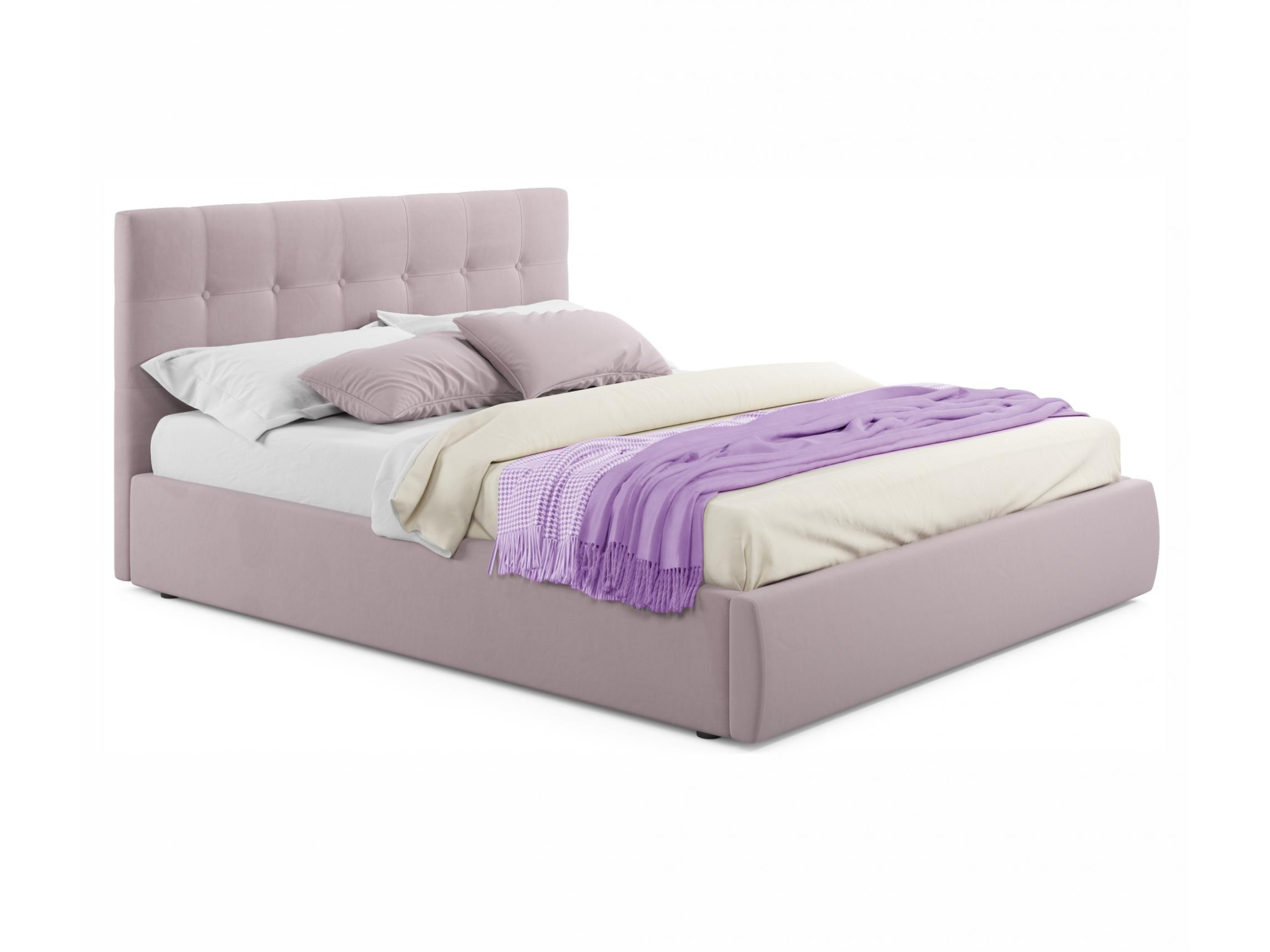 Мягкая кровать Selesta 1800 лиловая с подъемным механизмом лиловый, Фиолетовый, Велюр, ДСП