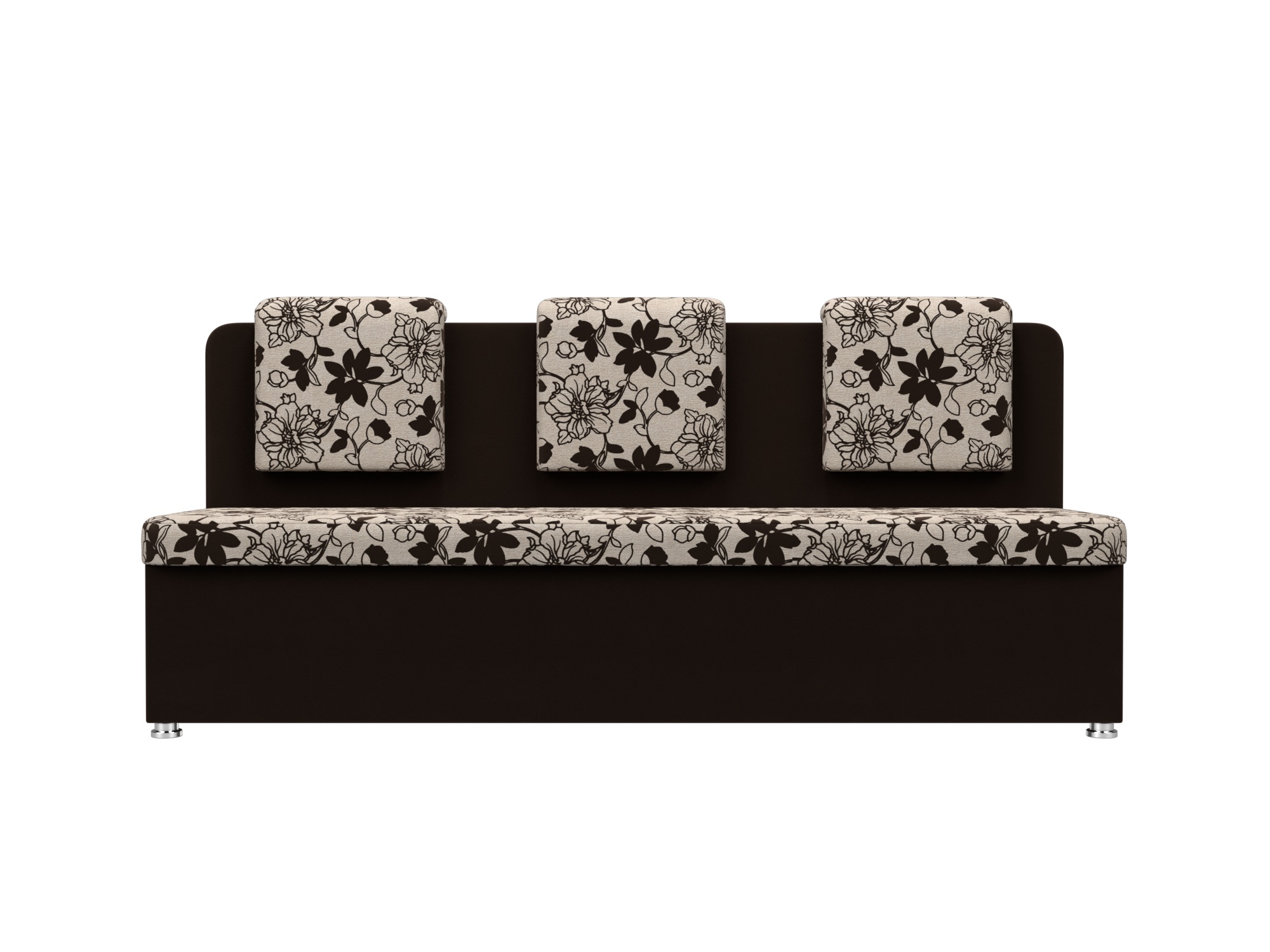 Кухонный прямой диван Маккон 3-х местный Коричневый, ЛДСП кухонный прямой диван артмебель бронкс рогожка коричневый