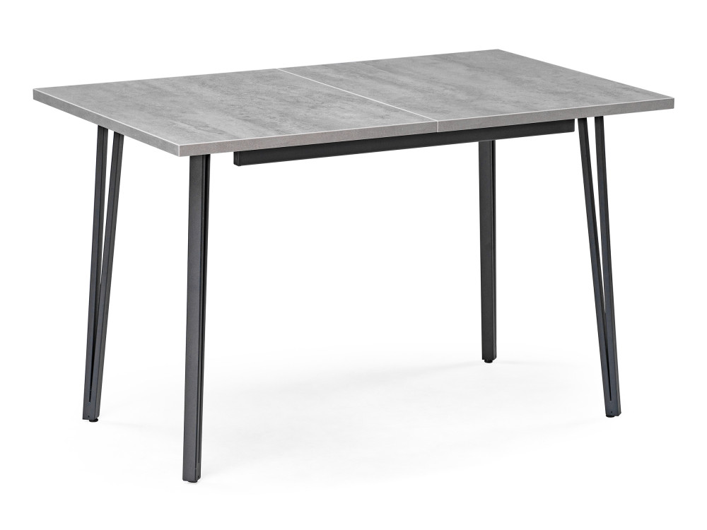 Денвер Лофт 120 25 мм бетон / черный матовый Стол деревянный Черный, Металл стол кухонный раздвижной прямоугольный 0 77х1 2 м бетон денвер лофт 506945
