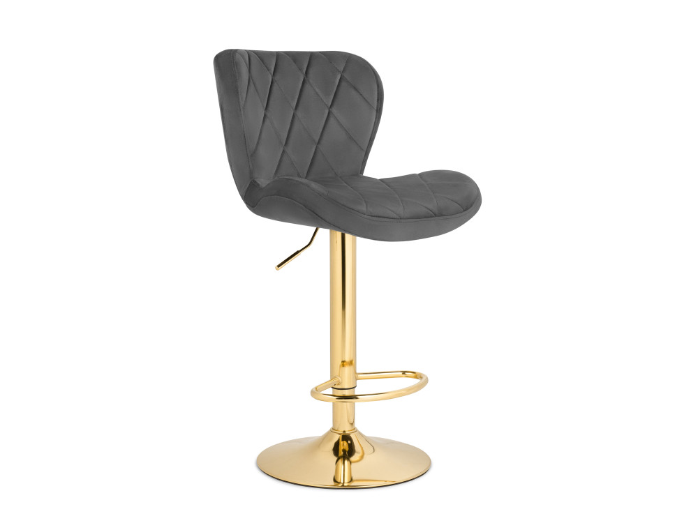 Porch темно-серый / золотой Барный стул Бежевый, Окрашенный металл барный стул валенсия зеленый золотой