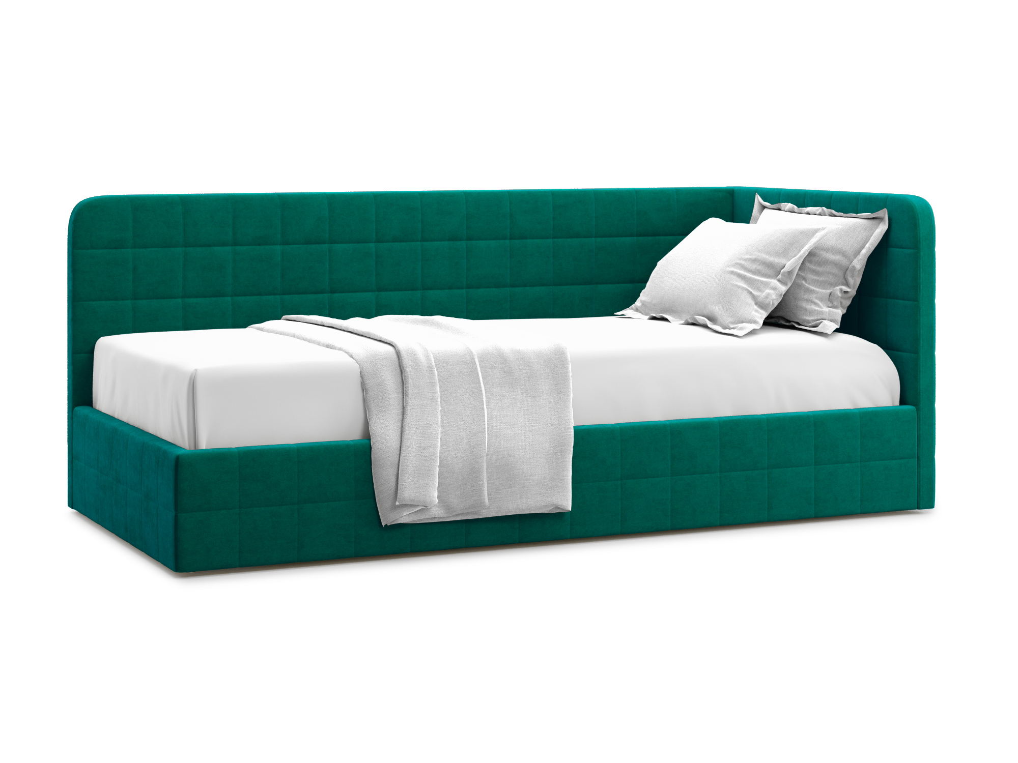 Кровать Tichina 120 Velutto 33 Зеленый, Массив, ДСП кровать adda 120 velutto 33 зеленый массив дсп