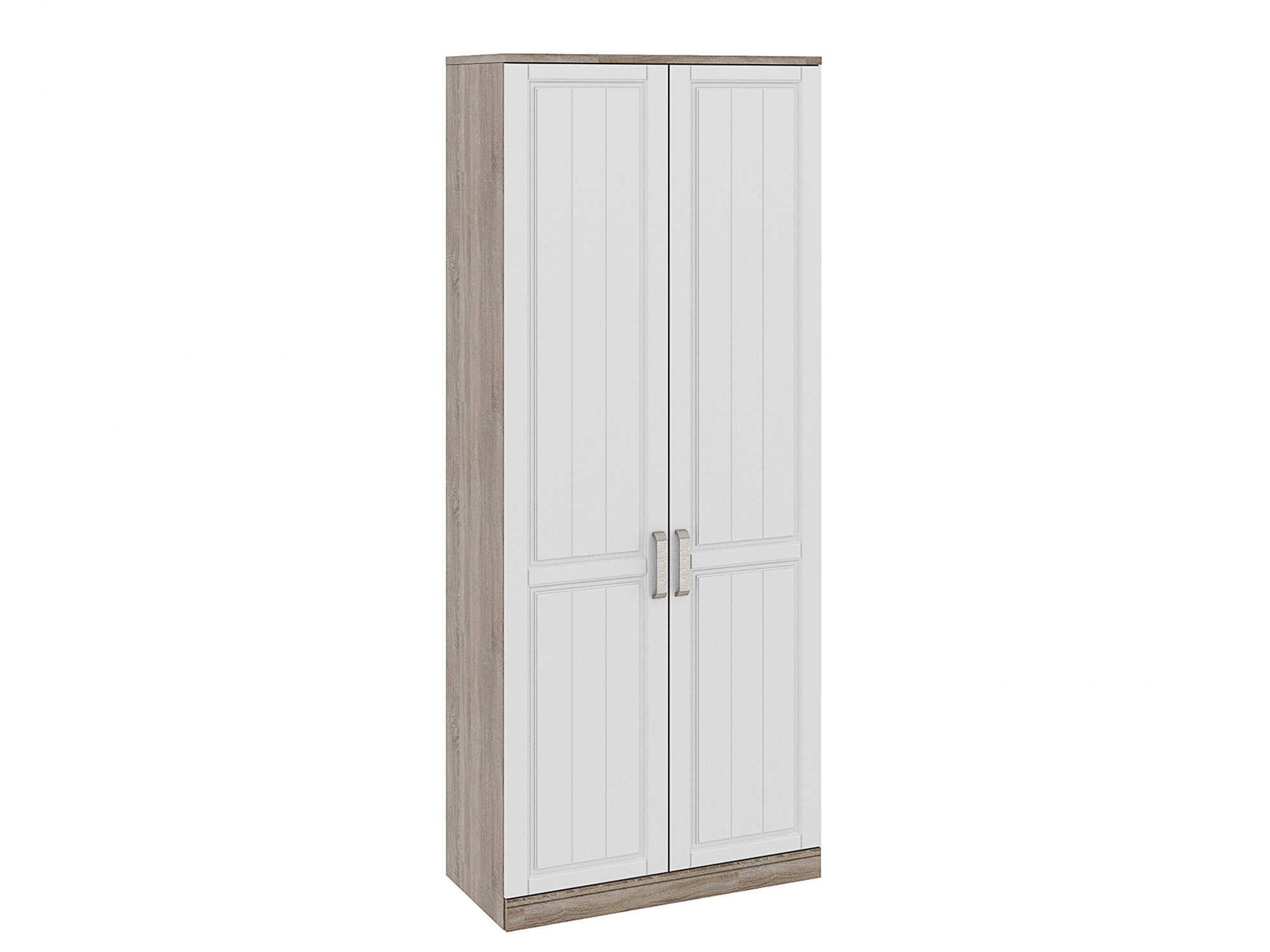 Шкаф для одежды с 2-мя глухими дверями Прованс Крем, Белый, Бежевый, МДФ, ЛДСП