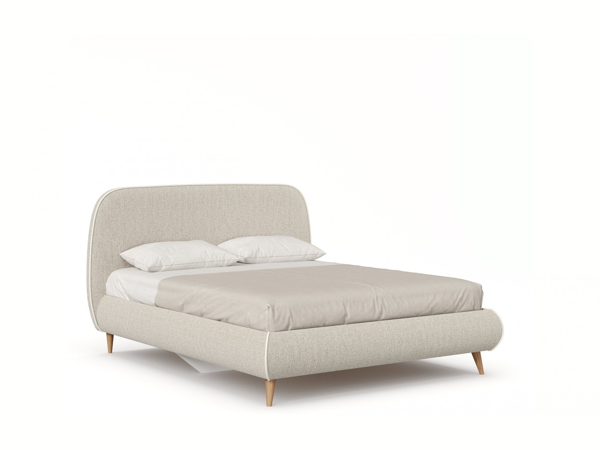 Холли Кровать 1600 с кроватным основанием (Светло-серый/Молочный) кровать supreme air flow надувная светло серый