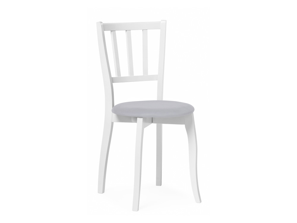 Айра серый / белый Стул деревянный Белый, Массив березы айра бежевый молочный стул деревянный белый массив березы