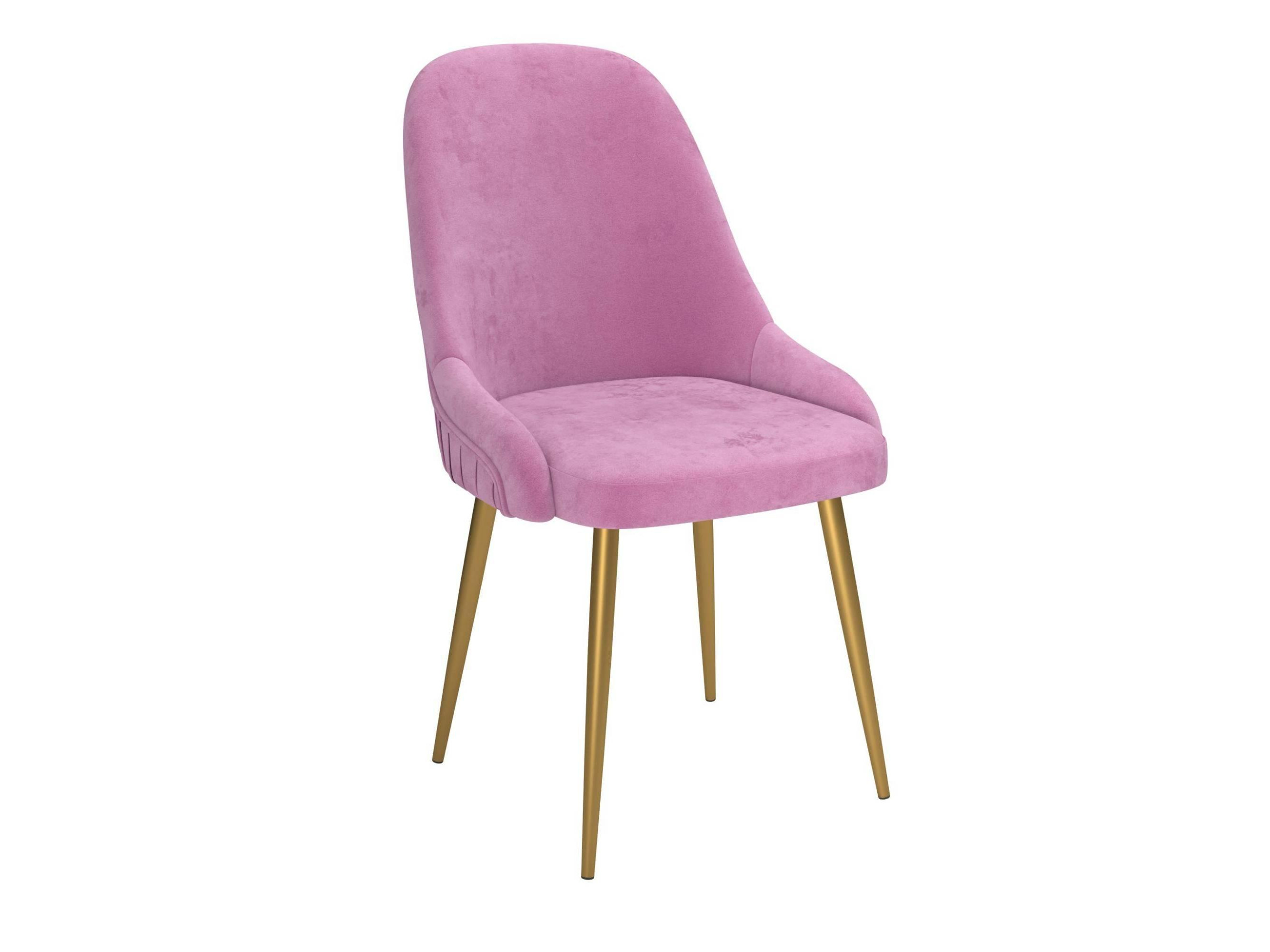 Антре / стул (велюр тенерифе розовый/ металл золотой) Розовый, Металл стул лион велюр розовый розовый