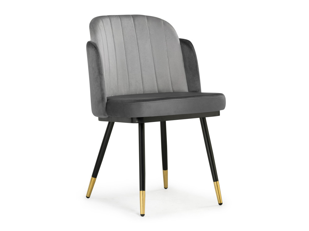 Penelopa dark gray / light gray / black / gold Стул Черный, Металл simple gray пластиковый стул серый пластик