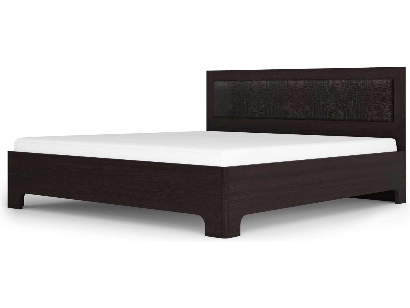 Кровать-1 1400 Парма (Венге, Венге) Коричневый темный, ЛДСП спальня парма комплект 3 венге венге коричневый темный лдсп