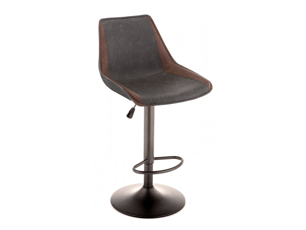 Kozi серый / коричневый Барный стул Коричневый, Окрашенный металл мебель zuri пышная регулируемая высота серо коричневый шарнирный барный стул без подлокотников с матовой стальной основой