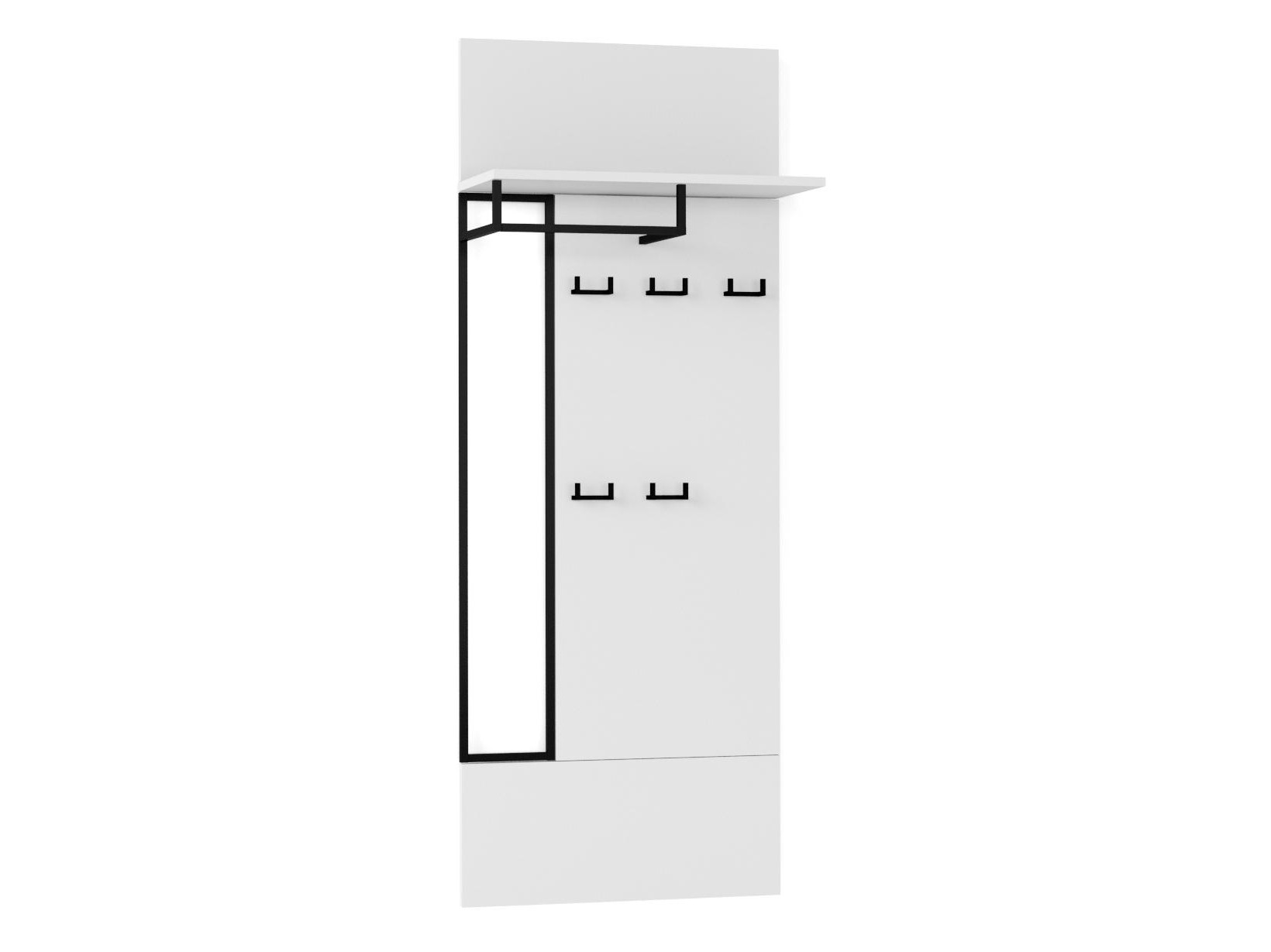 Вешалка настенная City белый Белый, ЛДСП настенная вешалка для хранения удобная пластиковая влагостойкая настенная вешалка для умывальника в отеле настенная вешалка для умываль