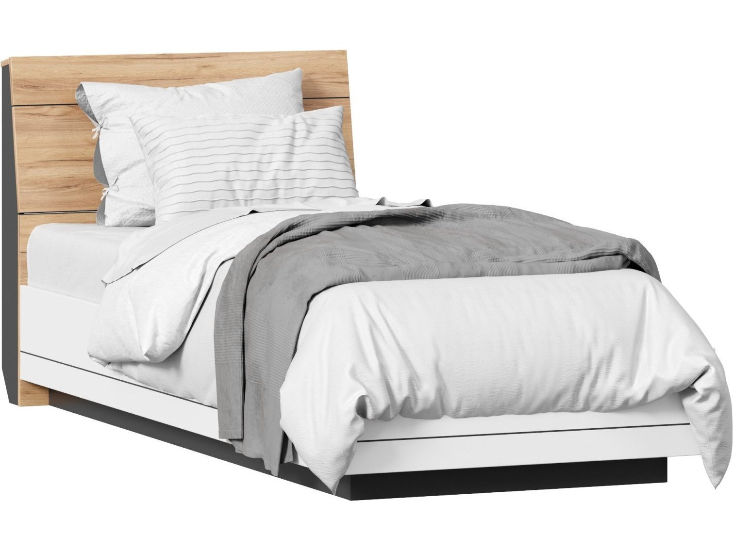 Урбан Кровать односпальная 900 (Дуб Золотой/Чёрный/Белый/Розовый) односпальная светлая кровать виктория п 900 с мягким из