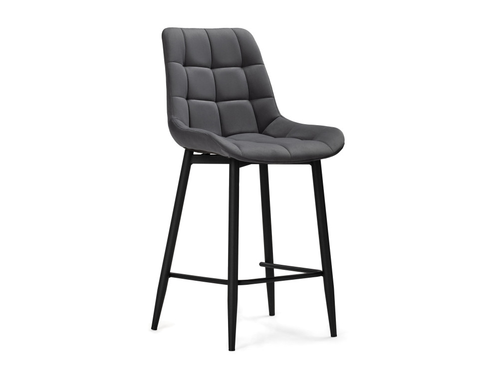 Алст темно-серый / черный Барный стул Черный, Металл turit черный барный стул серый хромированный металл