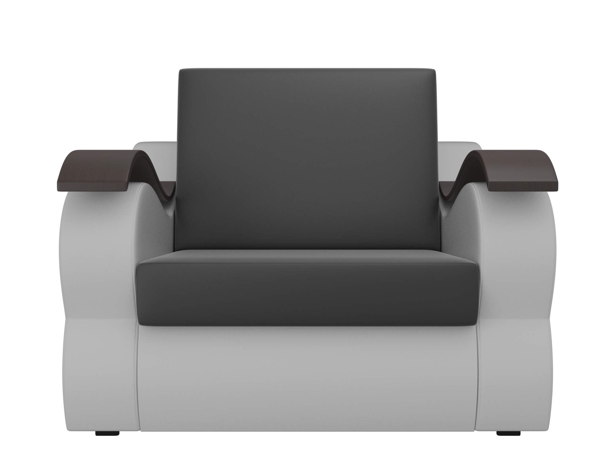 Кресло Меркурий (60х190) MebelVia Черный, Белый, Экокожа, ЛДСП