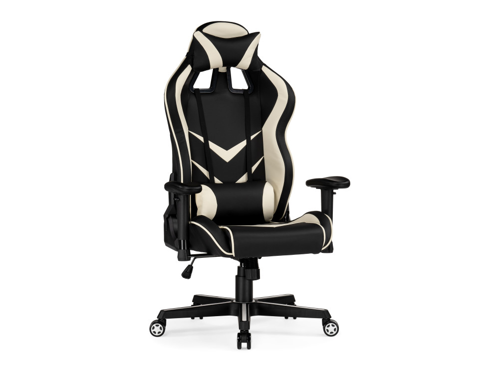 Racer черное / бежевое Компьютерное кресло MebelVia Бежевый, Искусственная кожа, Пластик