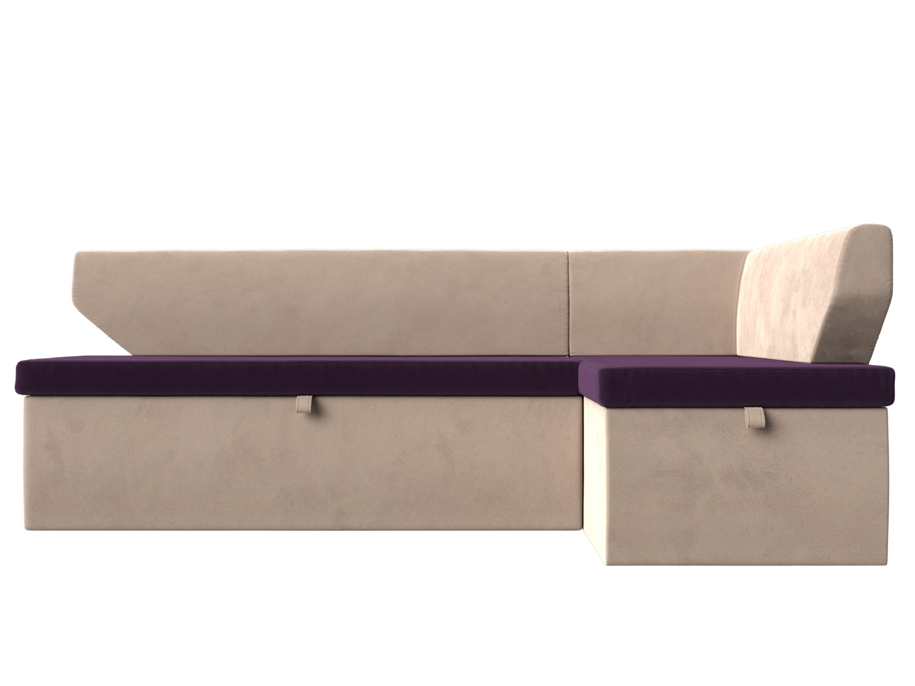 Кухонный угловой диван Омура Правый Белый, ЛДСП кухонный диван лига диванов энигма велюр бежевый фиолетовый 112880