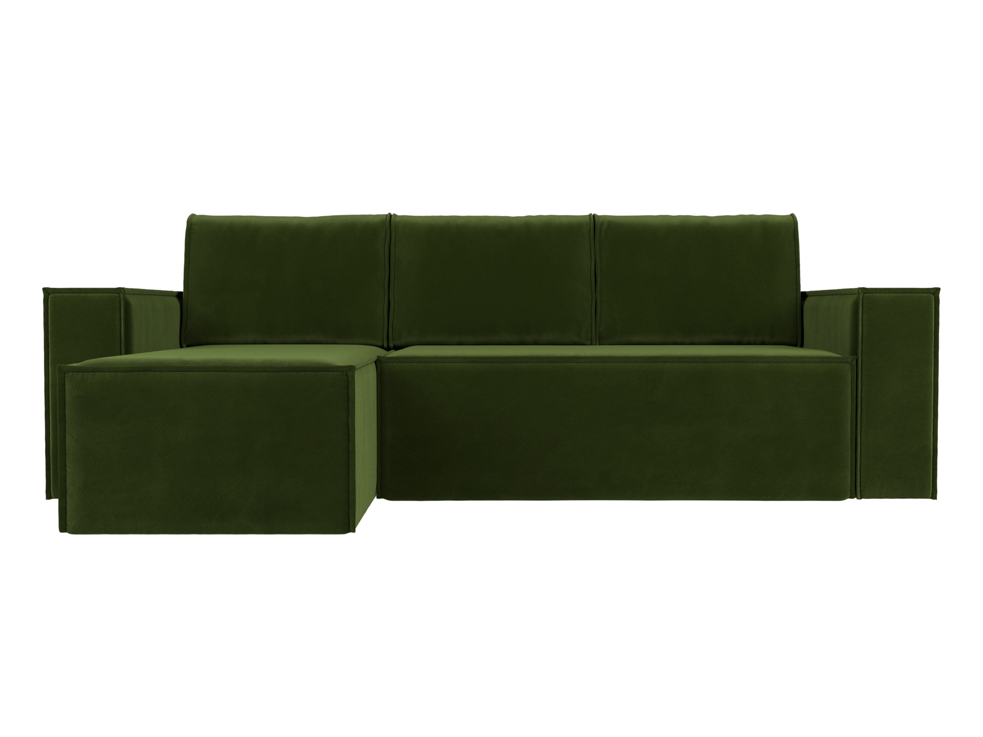 диван кровать шарм дизайн куба зеленый Угловой диван Куба Левый MebelVia Зеленый, Микровельвет, Брус, Фанера