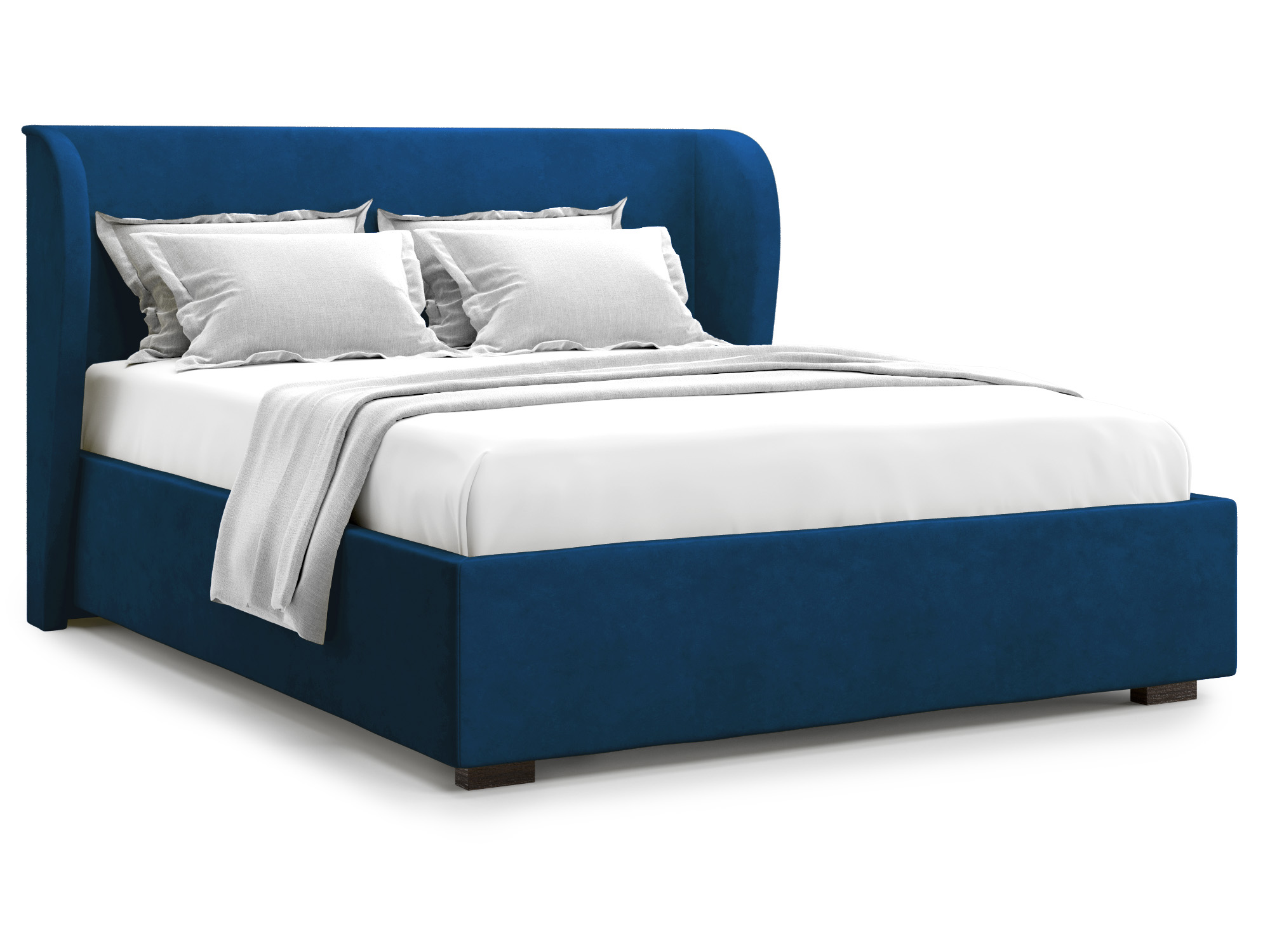 Кровать с ПМ Tenno (180х200) Синий, ДСП
