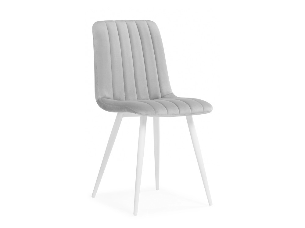 Дани светло-серый / белый Стул Белый, Металл стул chair раскладной белый стул серый металл