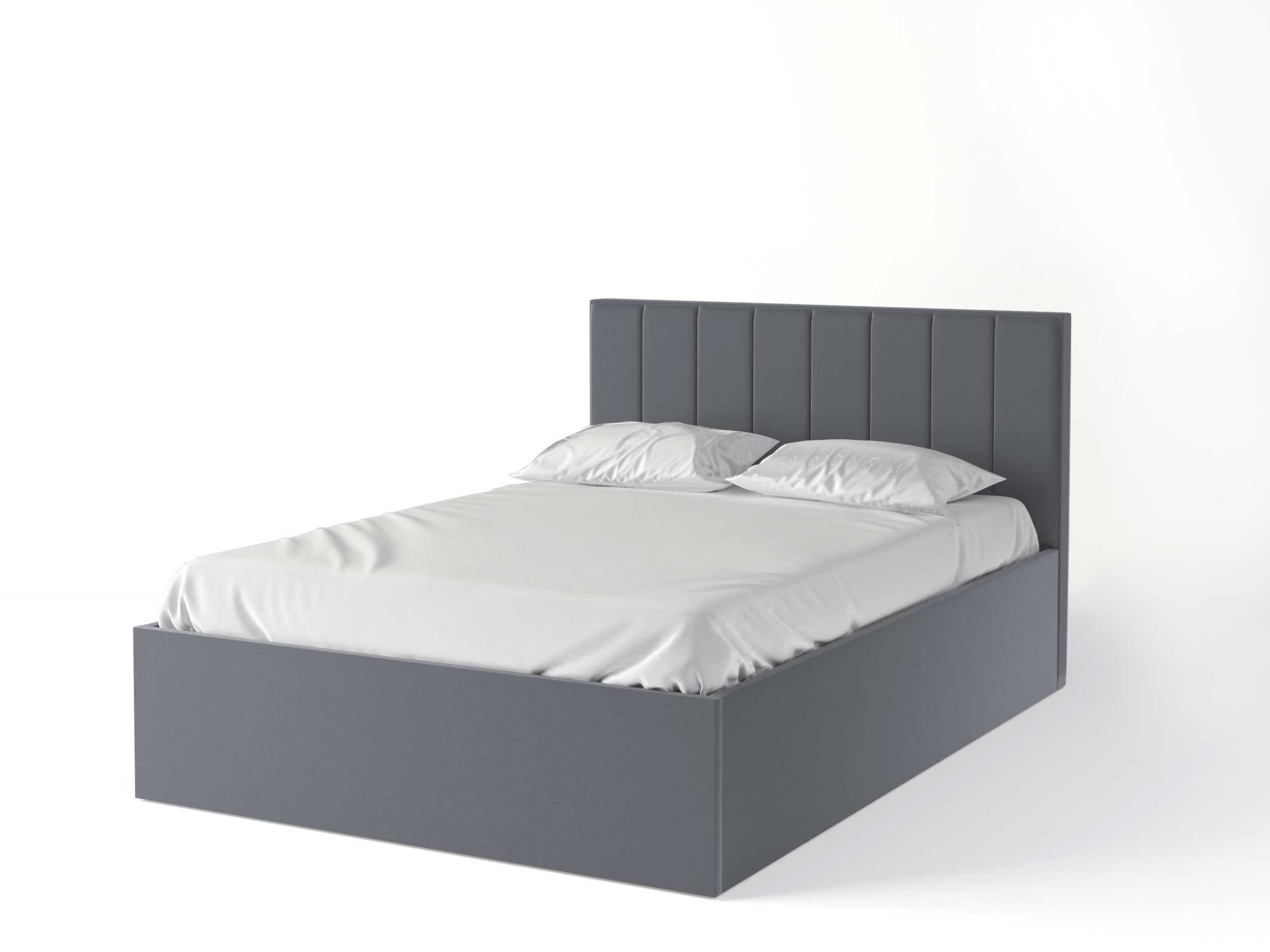 Кровать Аврора (180х200) с ПМ Белый, Массив, ДСП кровать ванесса 180х200 темно серый массив дсп