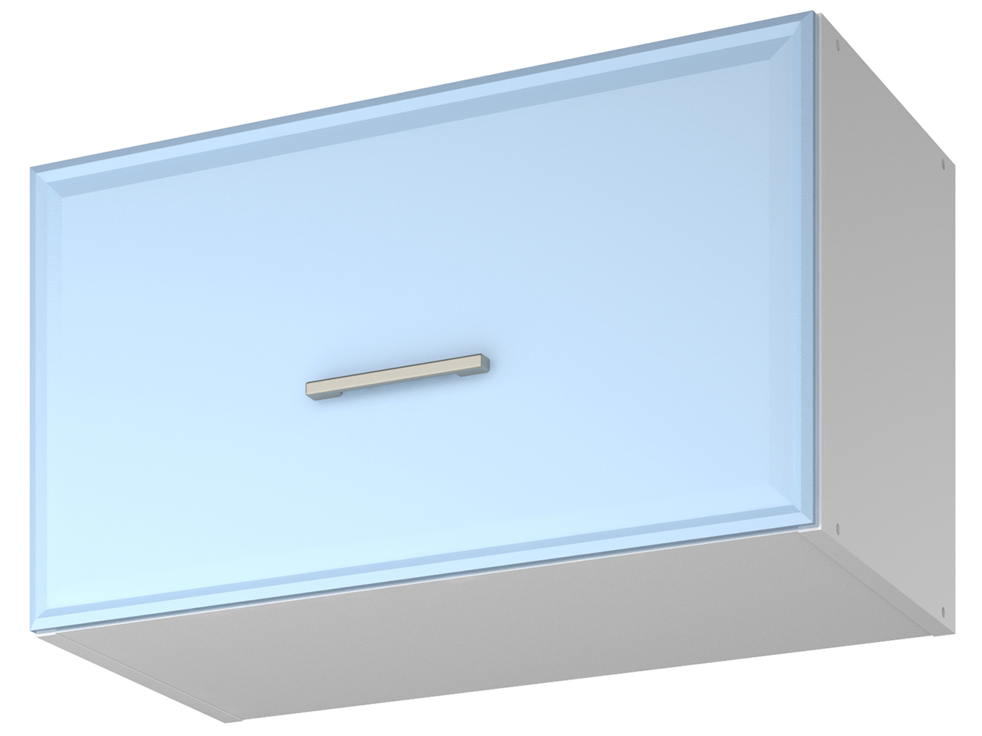 Шкаф навесной для вытяжки Белла Голубой, Белый, МДФ, Пленка ПВХ, ЛДСП шкаф навесной для вытяжки бэлла 50 см белый лдсп