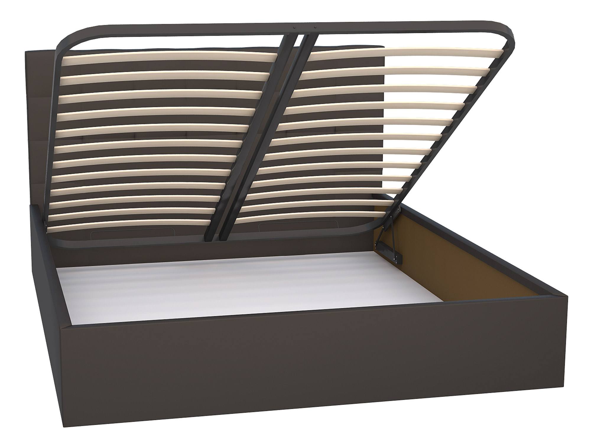 Кровать Энджел (160х200) с ПМ Коричневый, Массив, ДСП кровать энджел 160х200 с пм коричневый массив дсп
