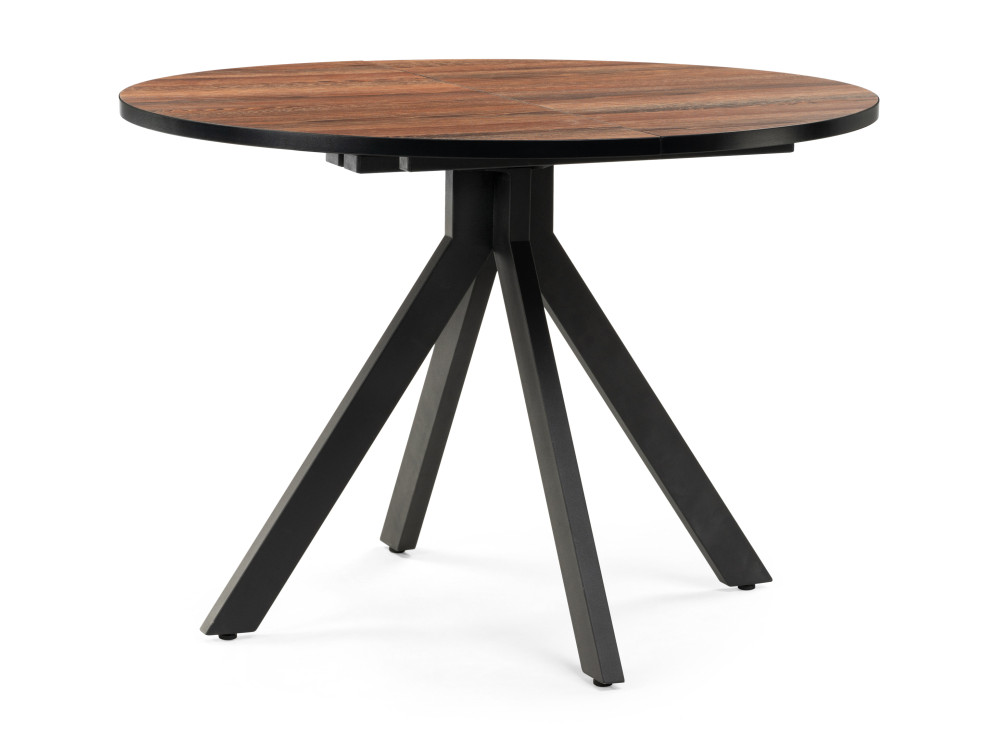 Бетина дерево / черный Стол деревянный Черный, Металл бетина мрамор белый черный стол деревянный черный металл