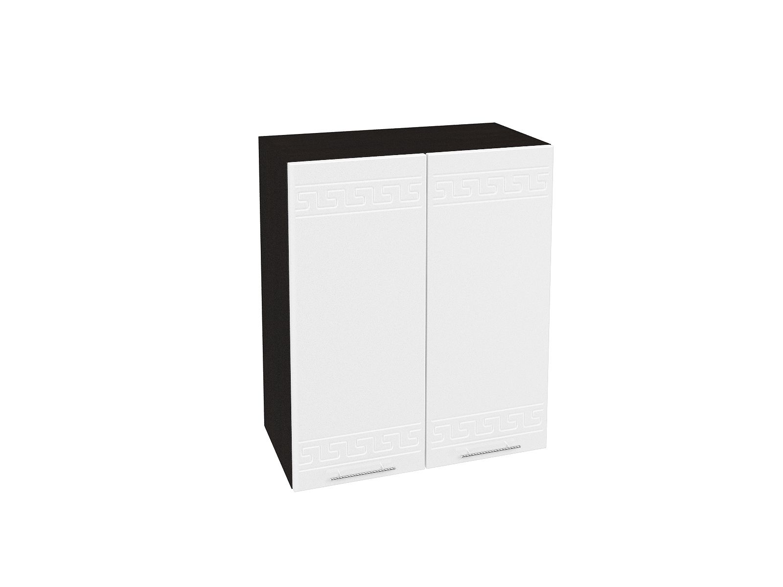Шкаф навесной 600 Греция Белый металлик, Белый, Коричневый темный шкаф навесной открытый 150 греция