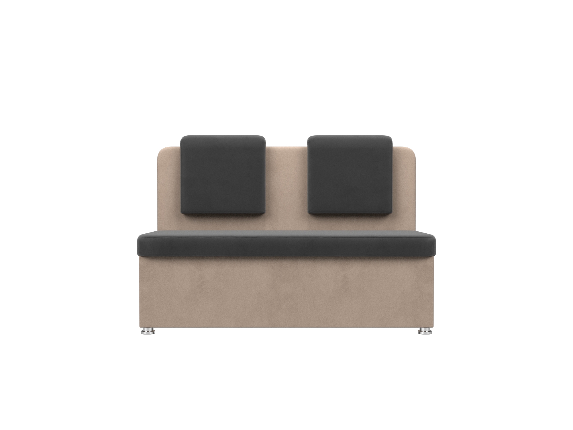 Кухонный прямой диван Маккон 2-х местный Серый, Бежевый, ЛДСП