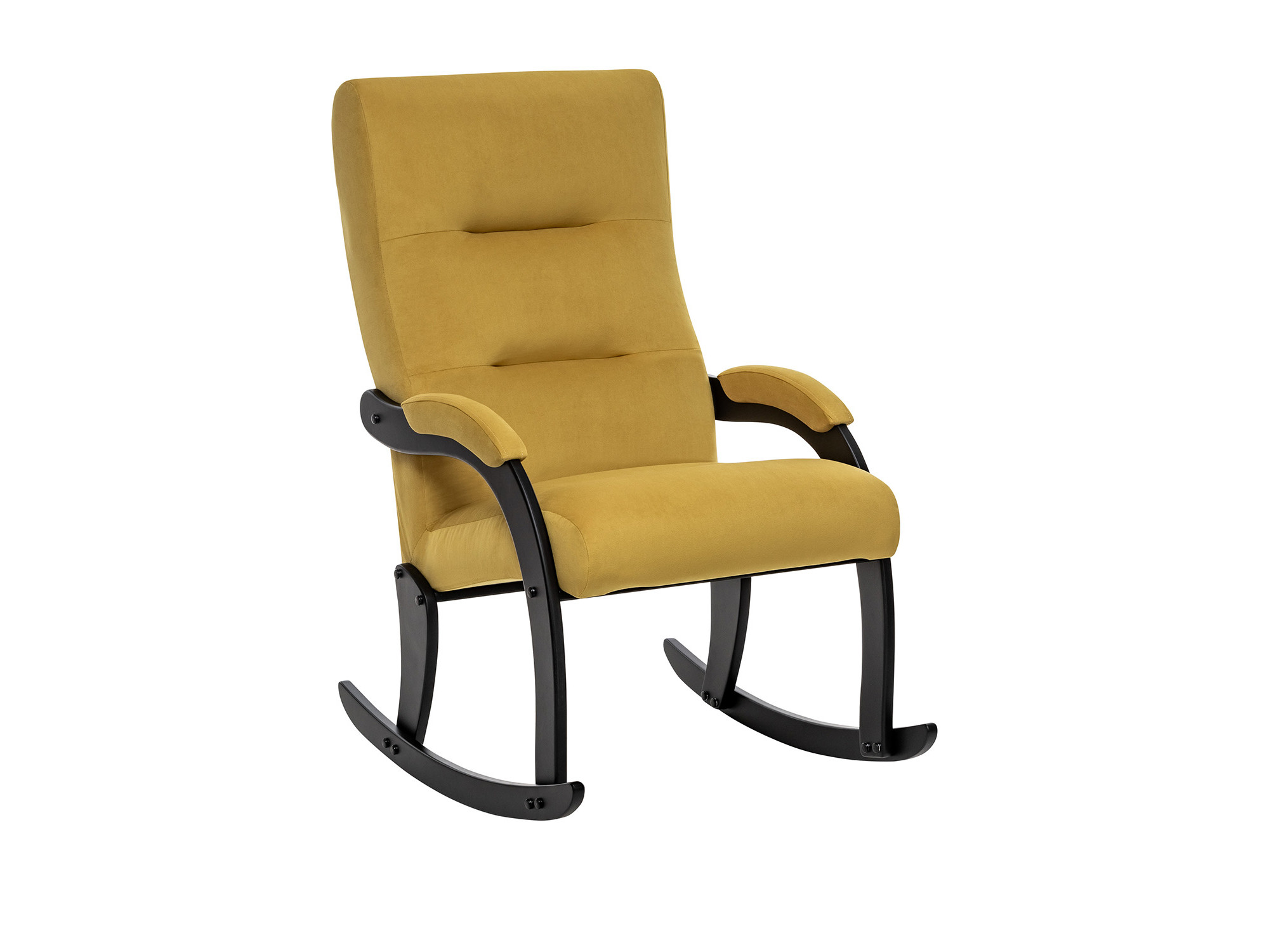 Кресло-качалка Leset Дэми MebelVia V28 желтый, Ткань Велюр, Фанера берёзовая 21 мм, металл труба 20х1,5