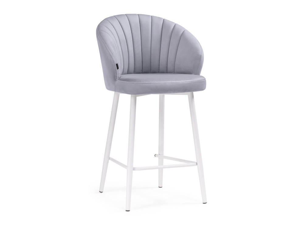 Полубарный стул Бэнбу velutto 49 / белый Барный стул Белый, Металл стул chair раскладной белый стул серый металл