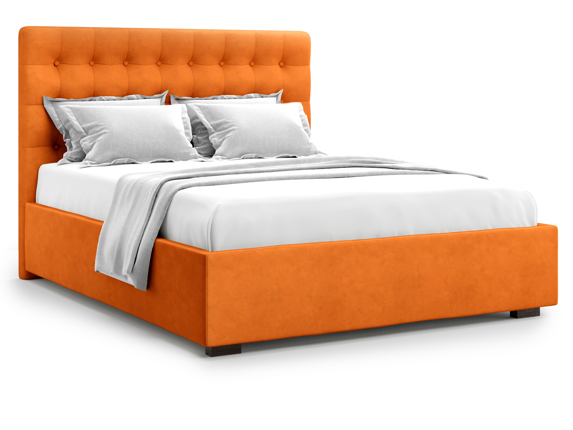 кровать с пм brayers 160х200 серый дсп Кровать с ПМ Brayers (160х200) Оранжевый, ДСП