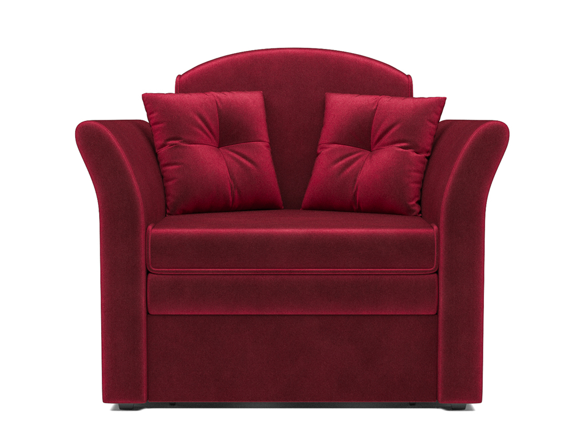 Кресло-кровать Малютка 2 MebelVia Красный, Вельвет бархатного типа, ДСП, Брус сосны, Фанера
