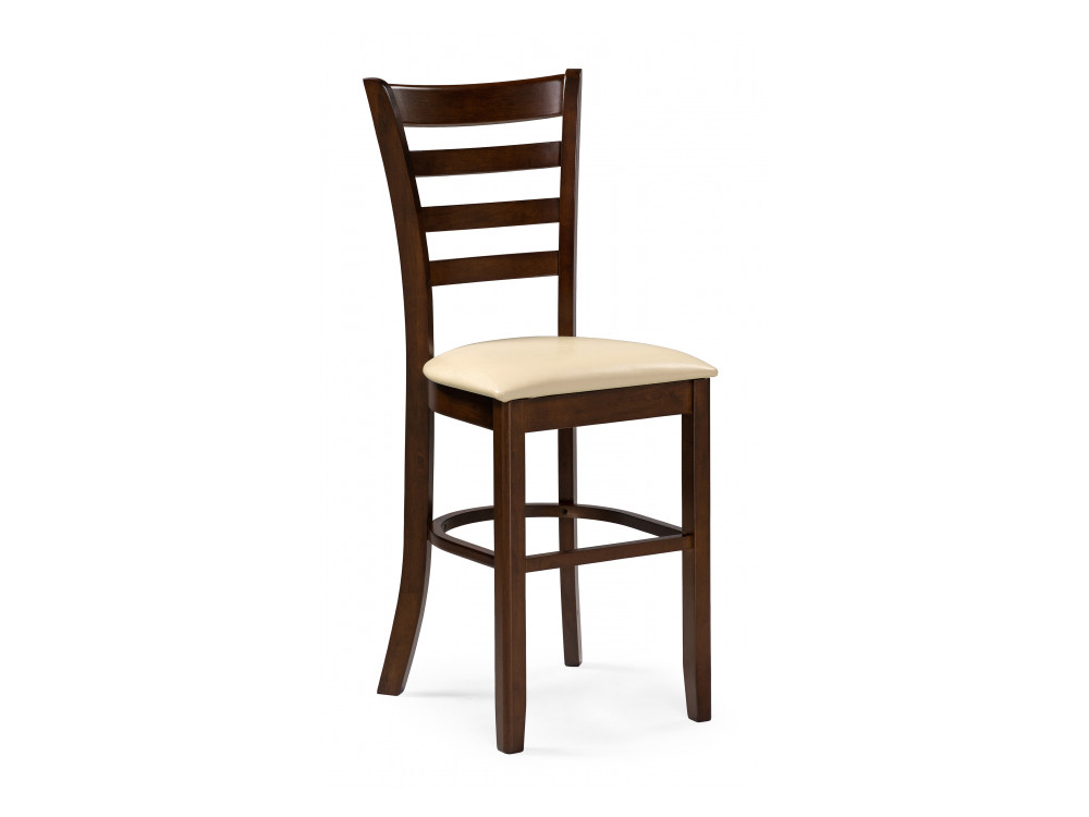 Барный стул Pola dirty oak / cream Барный стул кремовый, Массив Гевеи gala dirty oak black стул деревянный black массив гевеи