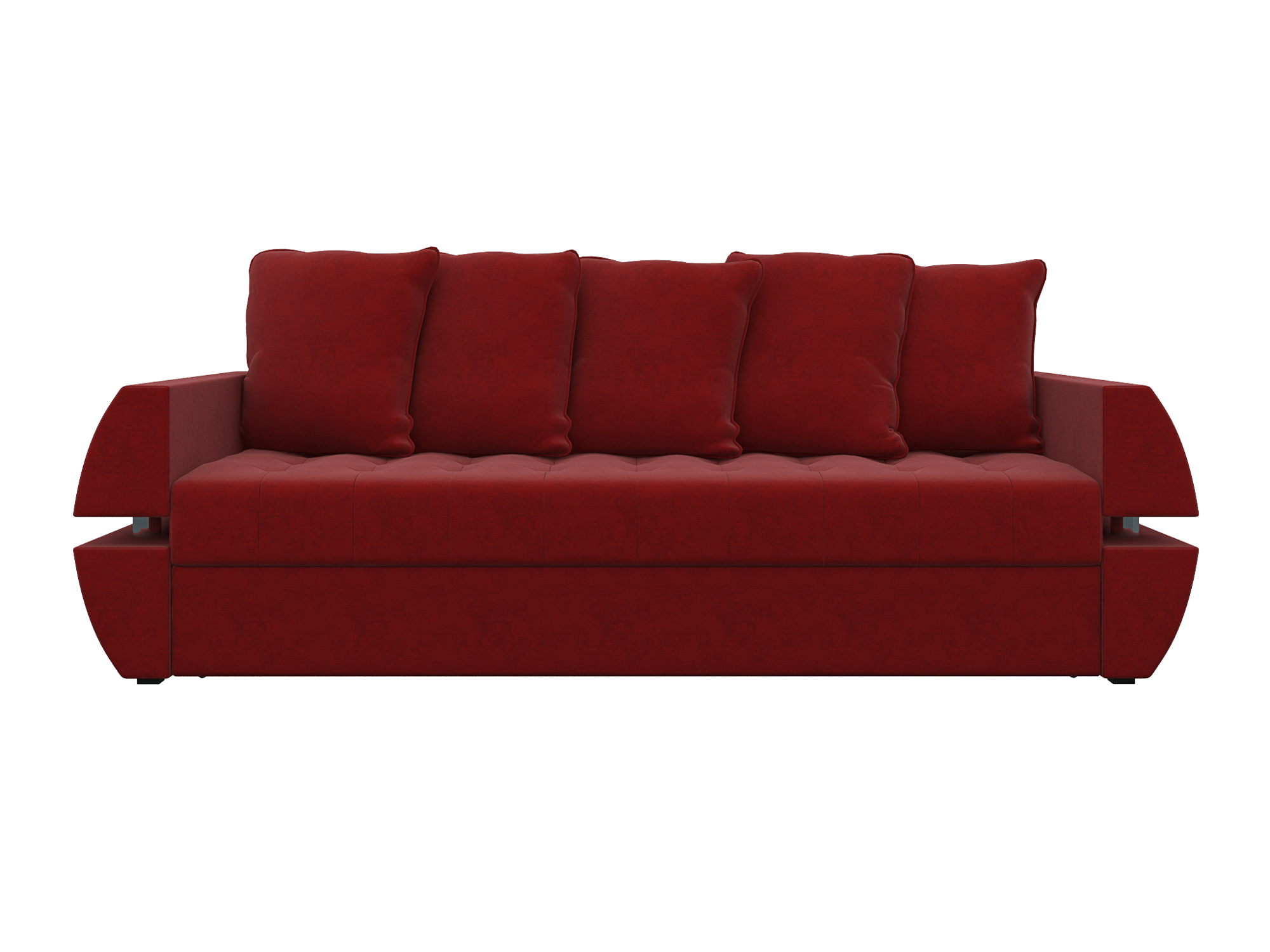 Диван Вавилон MebelVia Красный, Микровельвет, ЛДСП, Фанера диван еврокнижка мебелико ник 2 микровельвет красный