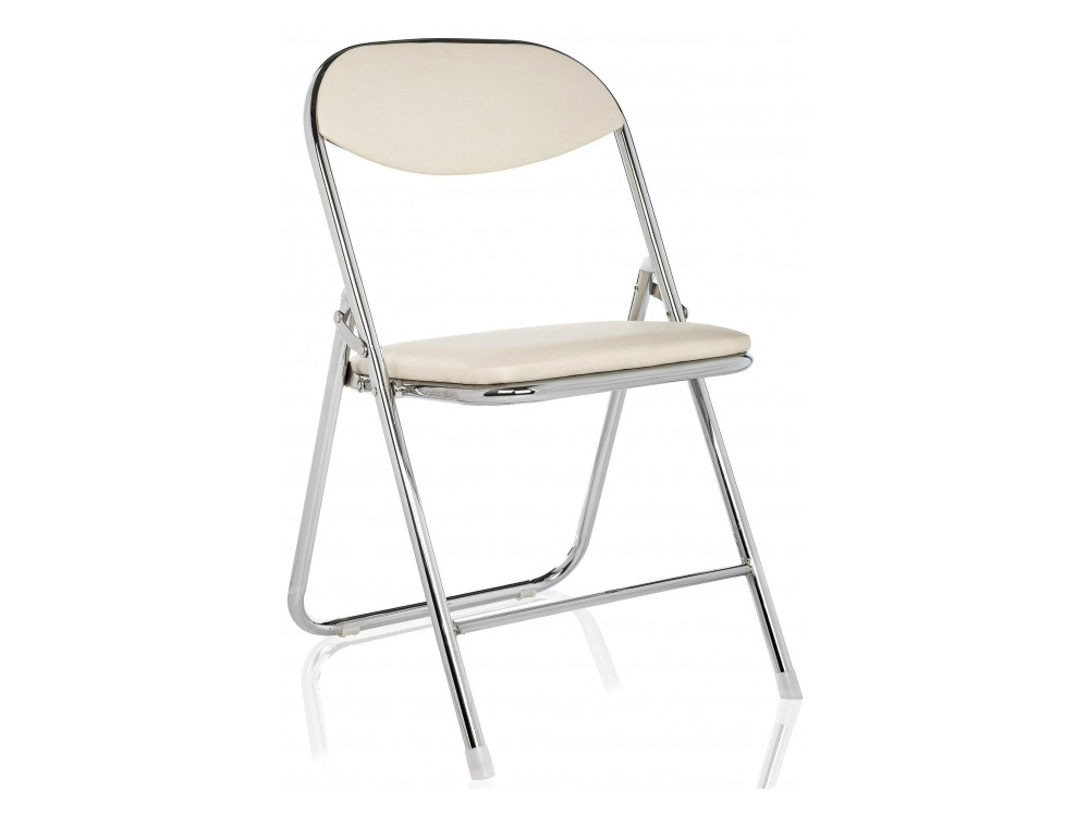 Стул Fold раскладной бежевый Стул Серый, Металл стул chair раскладной белый стул серый металл