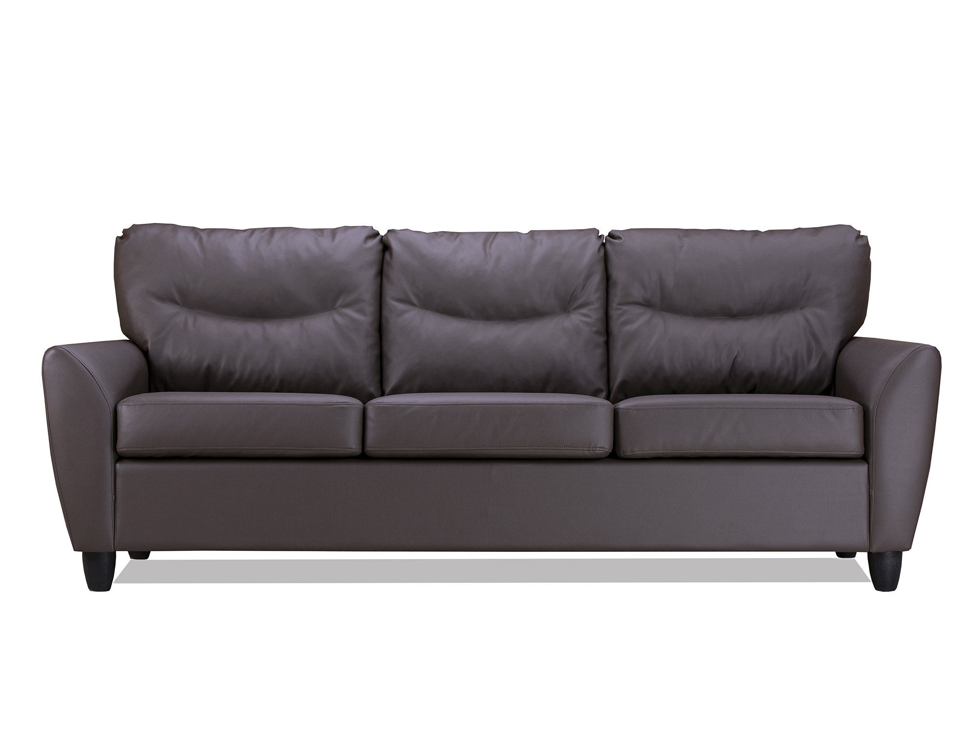 Диван Наполи 3-х местный MebelVia Коричневый темный, Искусственная кожа, МДФ прямой модульный диван наполи 2 gray