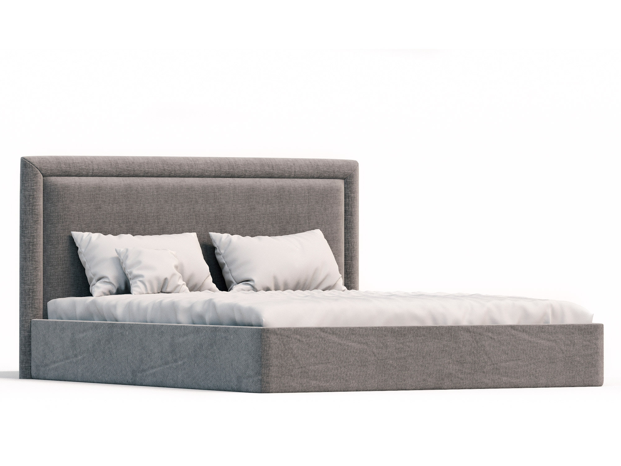 Кровать Тиволи Эконом с ПМ (120х200) Серый, ДСП, МДФ