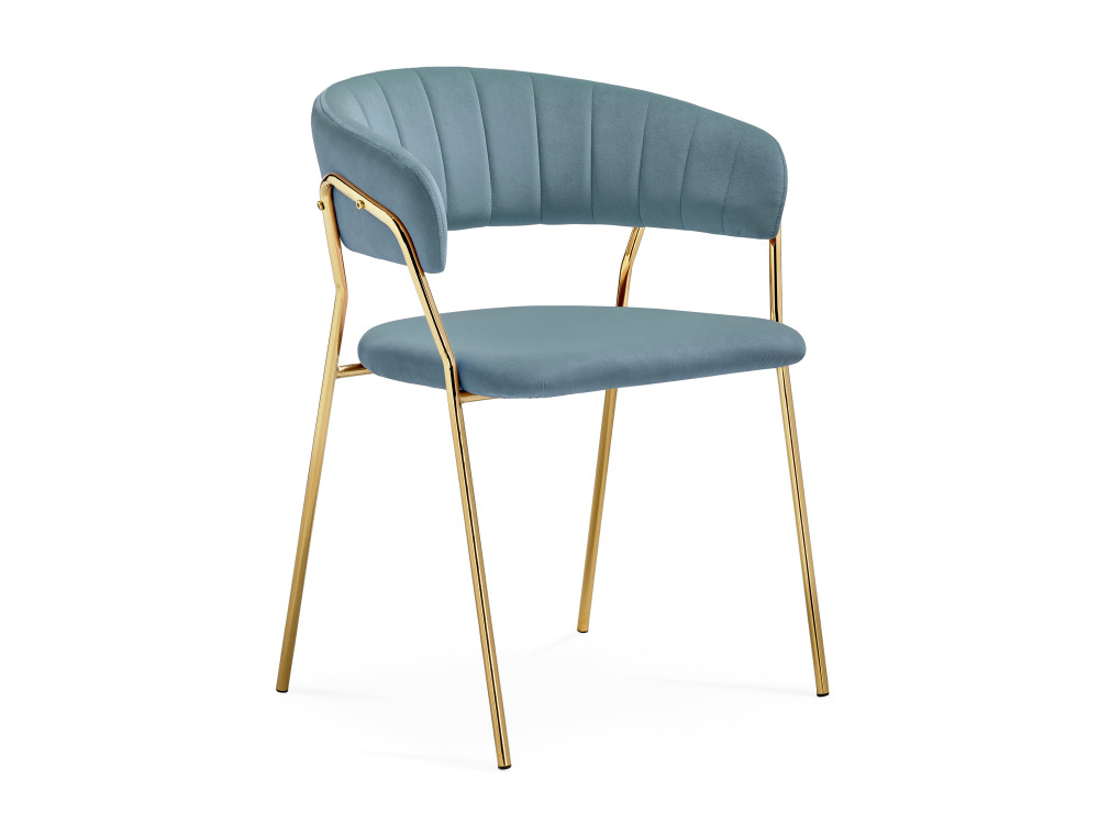 Kamelia 1  light blue /gold Стул на металлокаркасе Бежевый, Металл