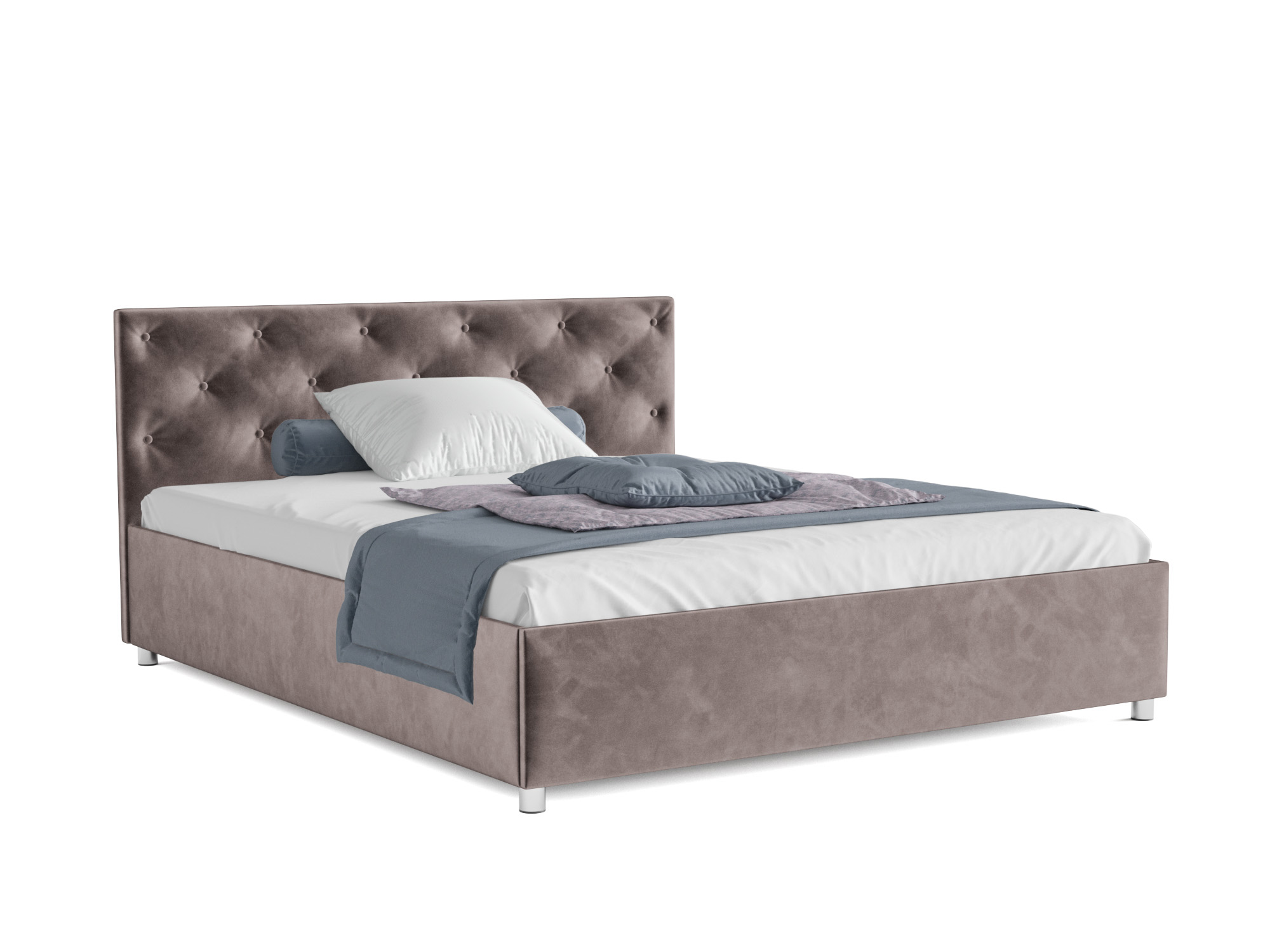 Кровать Классик (140х190) Серо-коричневый, ДСП, Брус сосны кровать классик 140х190 фиолетовый дсп брус сосны