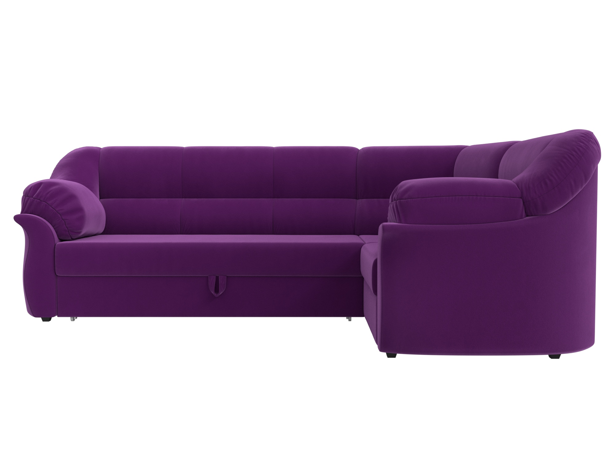 Угловой диван Карнелла Правый MebelVia , Фиолетовый, Микровельвет, Брус диван угловой мебелико белла у микровельвет фиолетовый правый