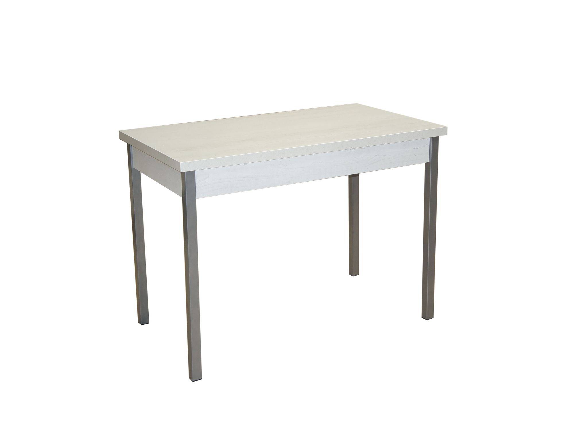 Стол обеденный Бродвей Бетон белый / металлик Бетон белый, ЛДСП стол обеденный calypso белый бетон бетон серый лдсп