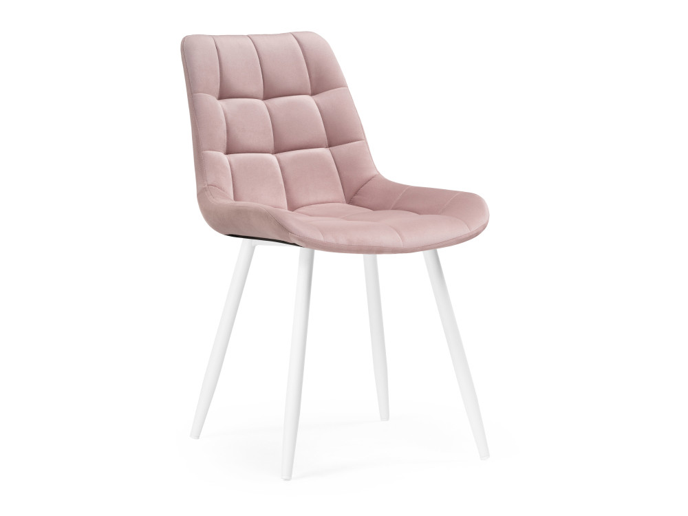 Челси белый / розовый Стул Белый, Окрашенный металл челси велюр светло серый белый стул белый окрашенный металл