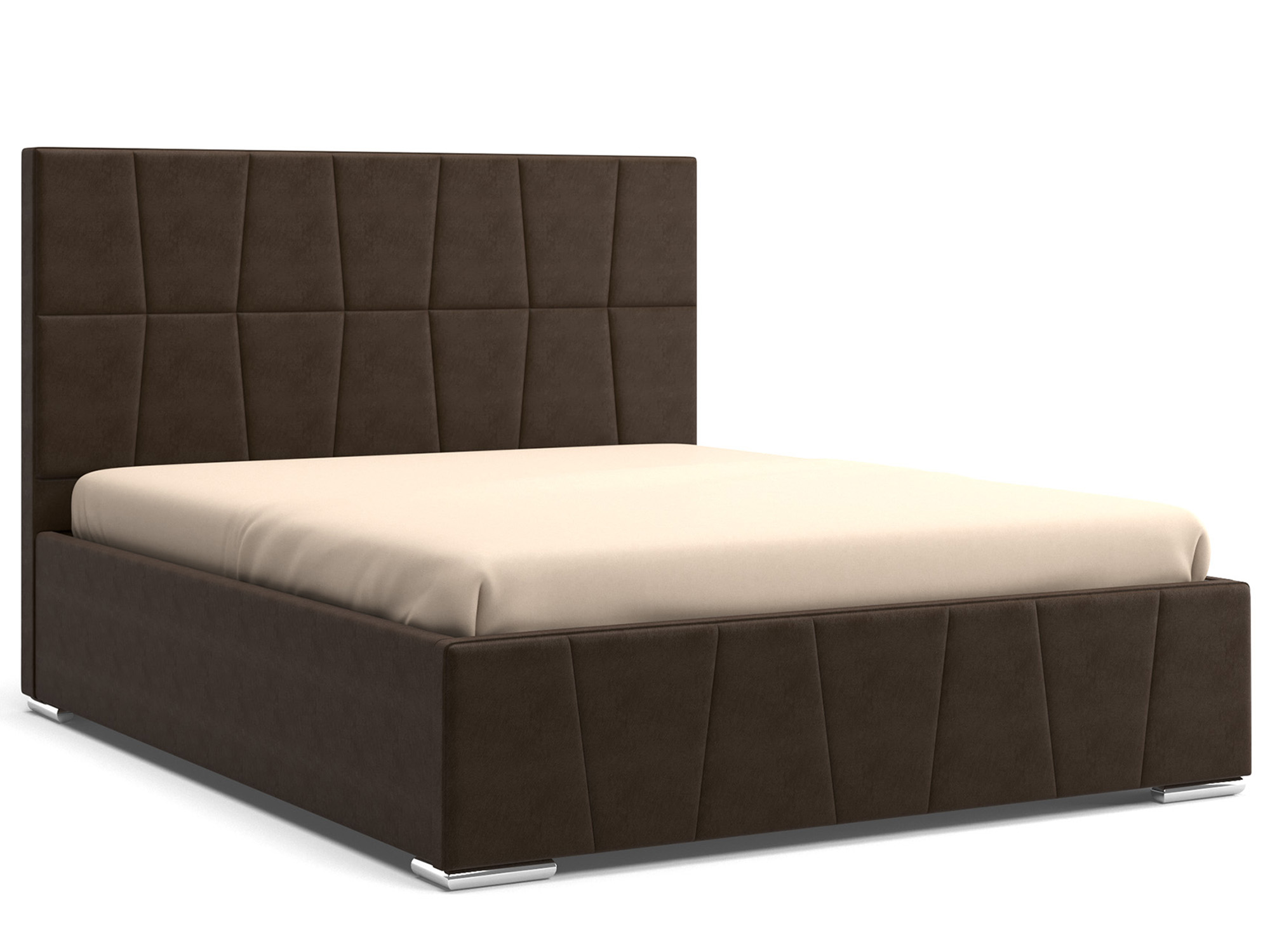 Кровать Пассаж (160х200) с ПМ Коричневый, Массив, ДСП кровать пассаж 140х200 с пм коричневый массив дсп