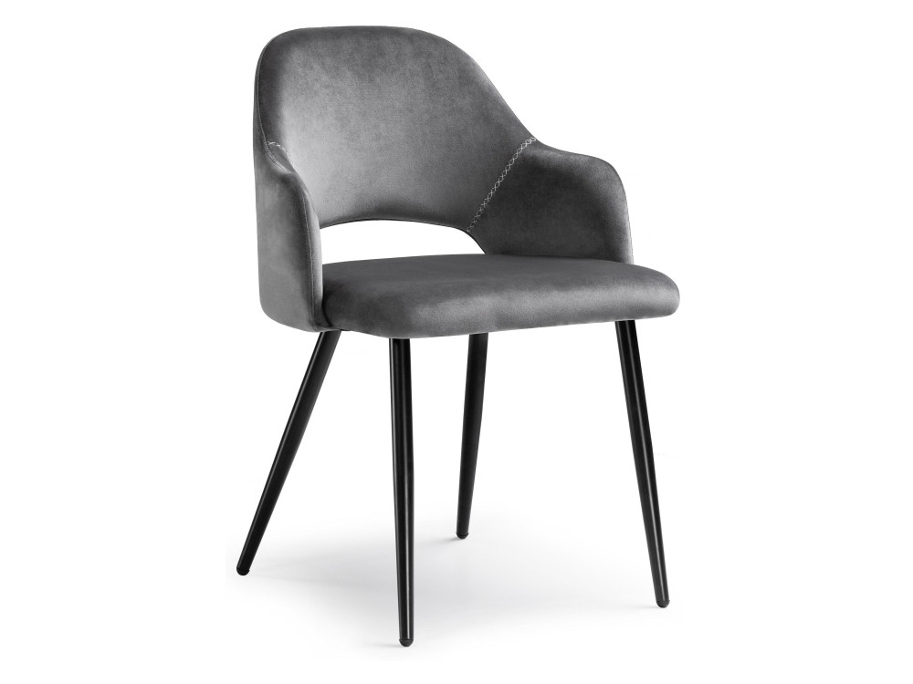 Konor dark gray Стул Черный, Окрашенный металл golem dark gray white стул серый пластик