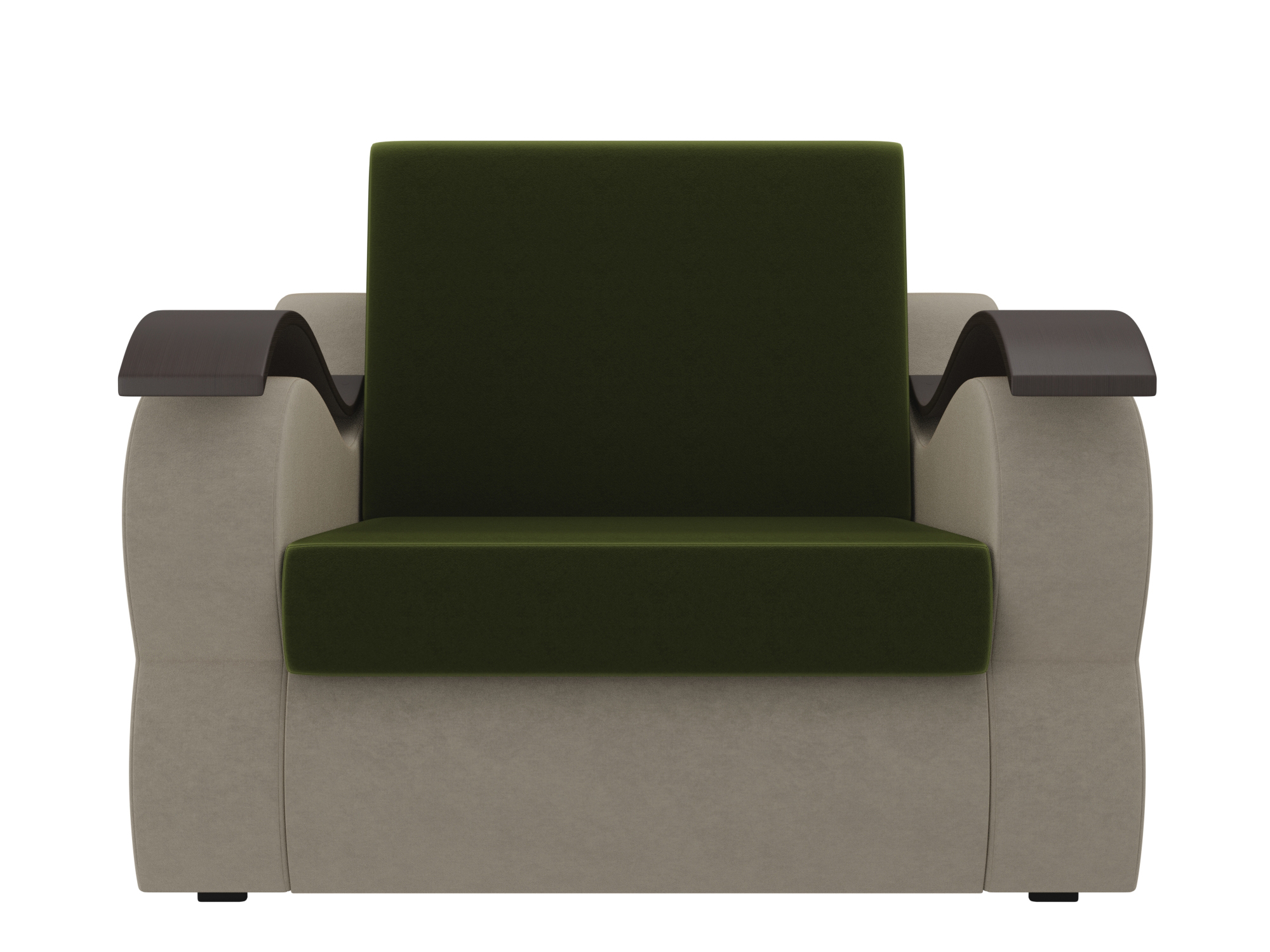Кресло Меркурий (60х190) MebelVia Зеленый, Бежевый, Микровельвет, ДСП, ЛДСП